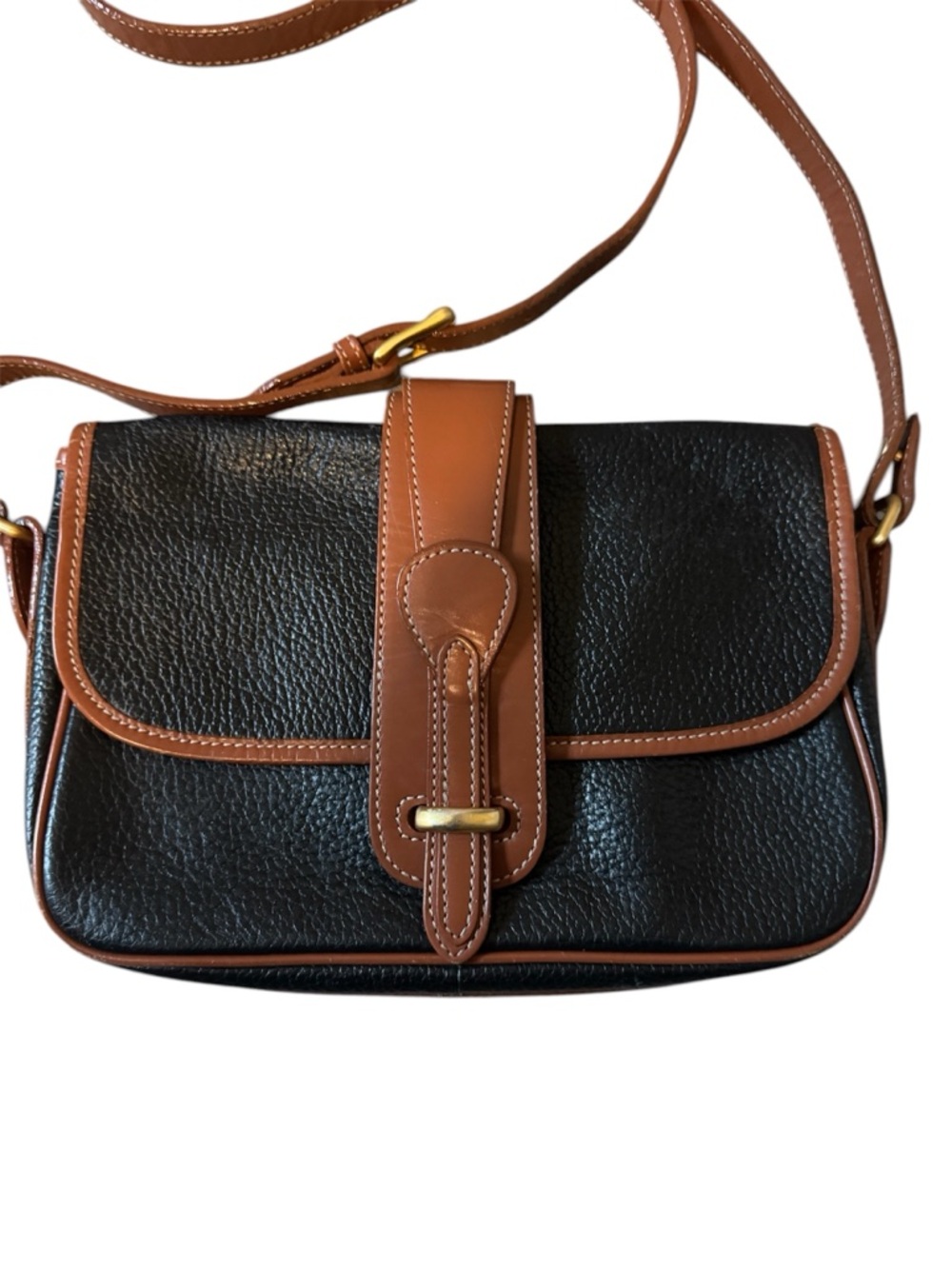 Vintage Dooney & Bourke All-Weather Leather Equestrian Bag | Quiet Luxury - Picture 2 of 10